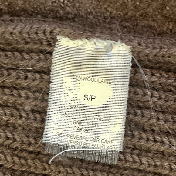 Vince Brown sugar Boiled wool wrap/sweater - Picture 3 of 6